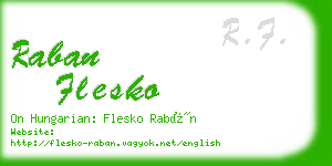 raban flesko business card